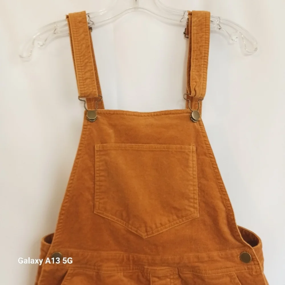 Forever 21 Women's Mustard Yellow Corduroy Overall Dress Sz M - Picture 9 of 9